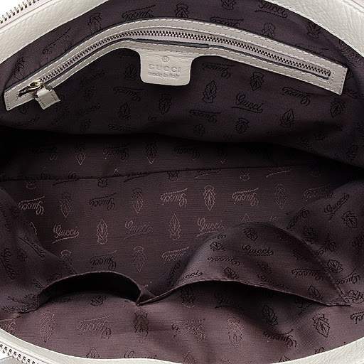 1:1 Gucci 247280 Gucci Charm Large Top Bags-Cream Guccissima Leather